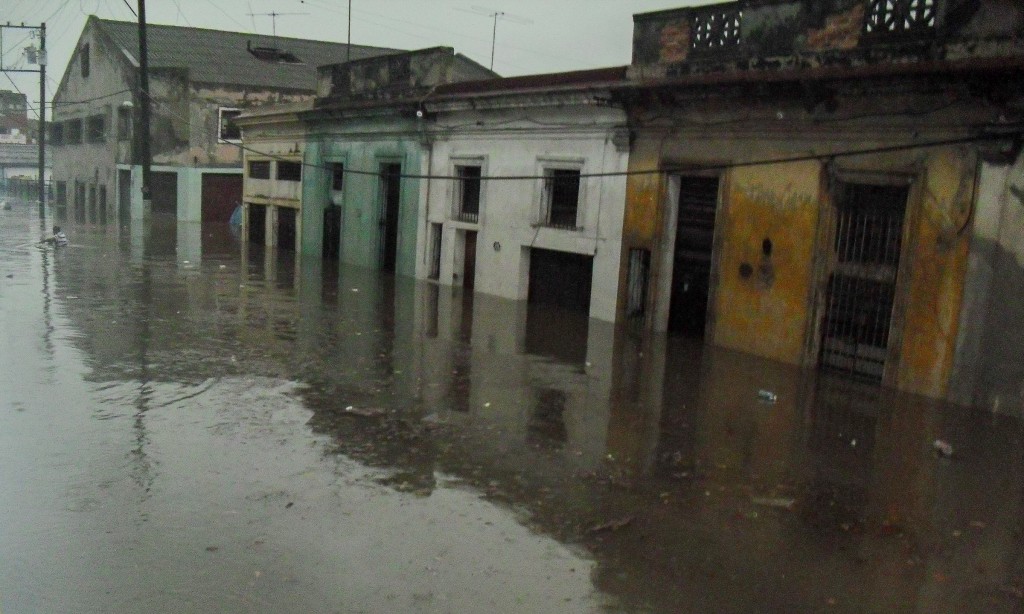 Zona del Pontón inundada el pasado 29 de abril (Foto cedida por vecinos del lugar)