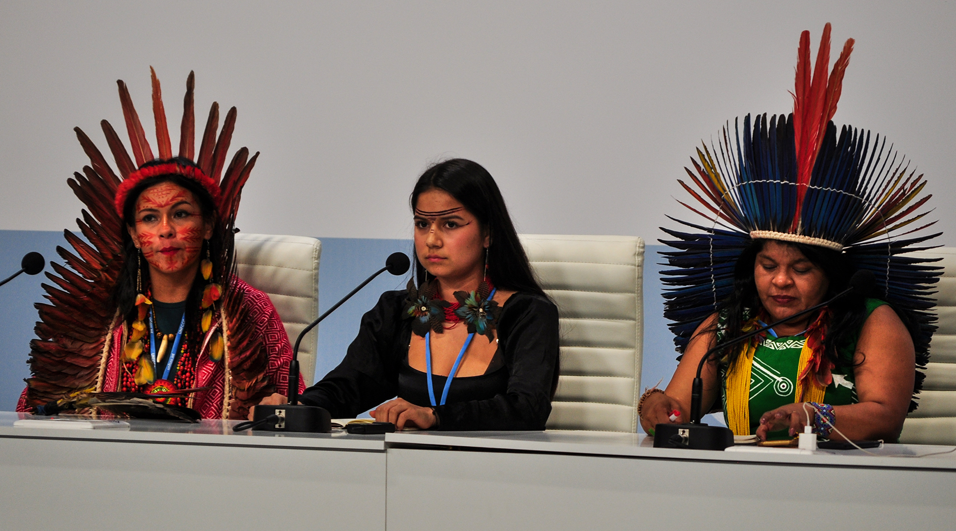 Líderes femeninas de los pueblos originarios fueron muchas veces las encargadas de representar a sus comunidades (Foto: Julio Batista).