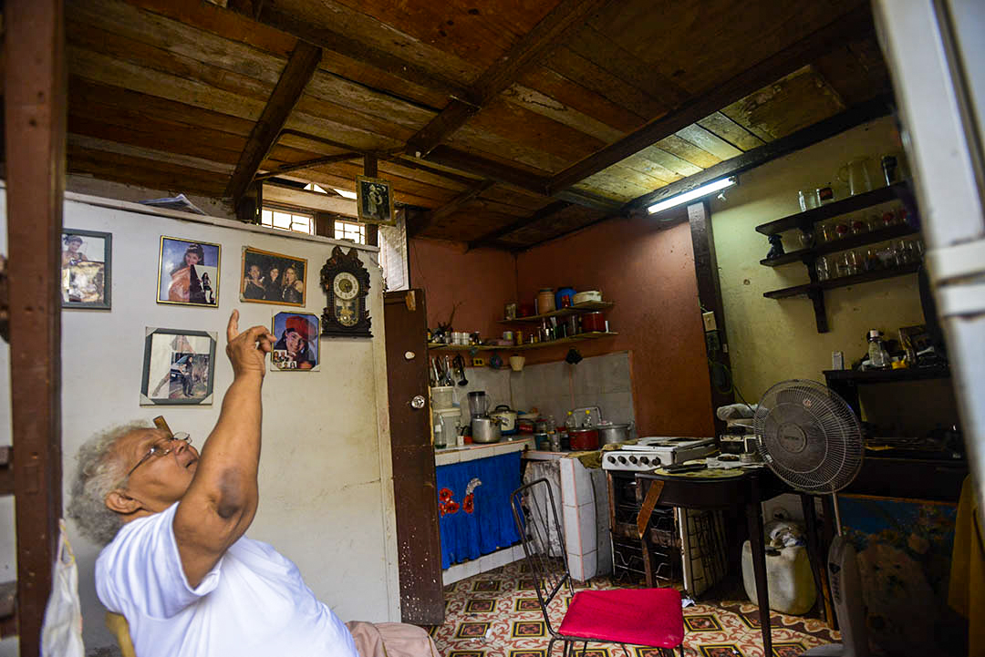 Al llegar al albergue, Yolanda tuvo que lidiar con las filtraciones (Foto: Abril).