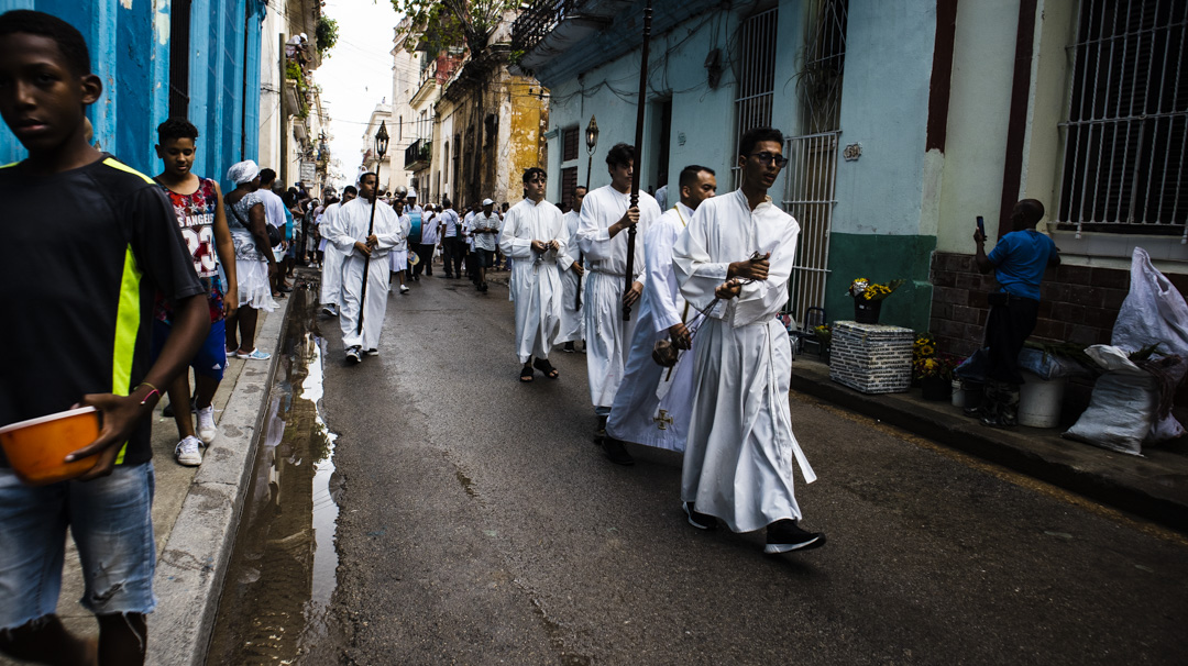 Procesión de la Virgen de las Mercedes en La Habana (Foto: Omar Meralla Cruz).